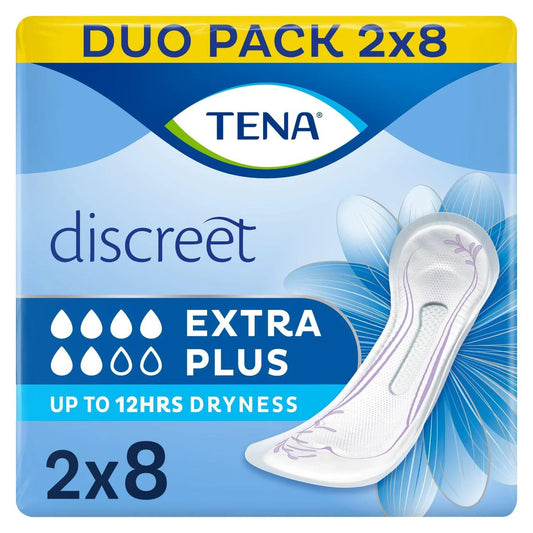 TENA Lady Discreet Extra Plus Incontinence Pads 16 Pack