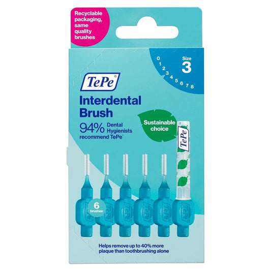 TePe Interdental Brush Blue 0.6mm 6pcs - Direct2Customer