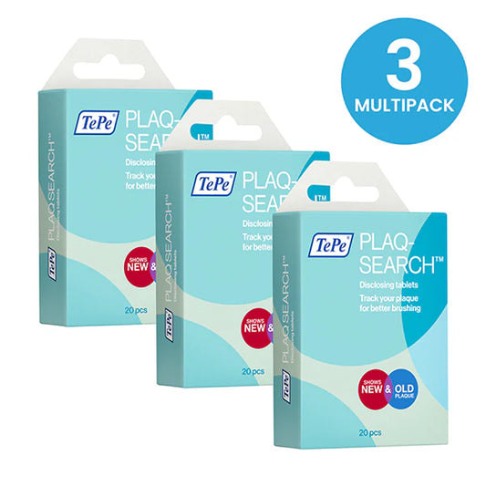 TePe PlaqSearch 2-Tone Disclosing Tablets 20s - Pack of 3