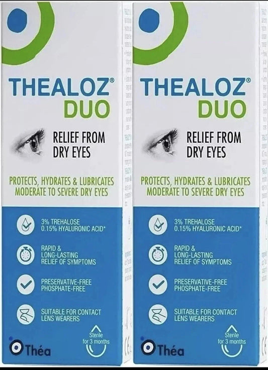 Thealoz Duo Eye Drops 10ml - Pack of 2 - Direct2Customer