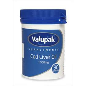 VALUPAK Cod Liver Oil Capsules 1000MG Pack of 30 - Direct2Customer