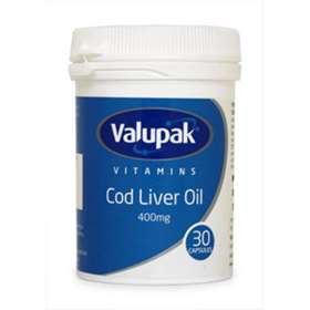 VALUPAK Cod Liver Oil Capsules 400MG Pack of 30 - Direct2Customer