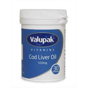 VALUPAK Cod Liver Oil Capsules 550MG Pack of 30 - Direct2Customer