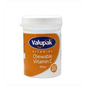 VALUPAK Vitamin C Chewable 80mg Tablets 60 - Direct2Customer