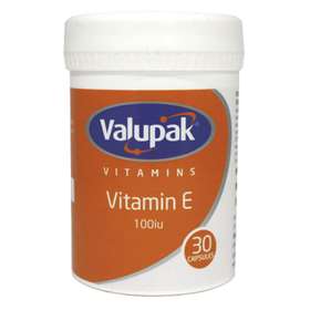 VALUPAK Vitamin E 100IU 30 Capsules - Direct2Customer
