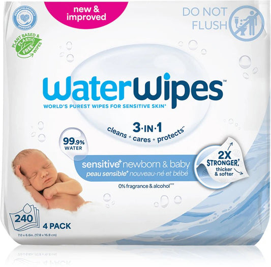 WaterWipes Baby Wipes 4 Pack of 60 - Direct2Customer
