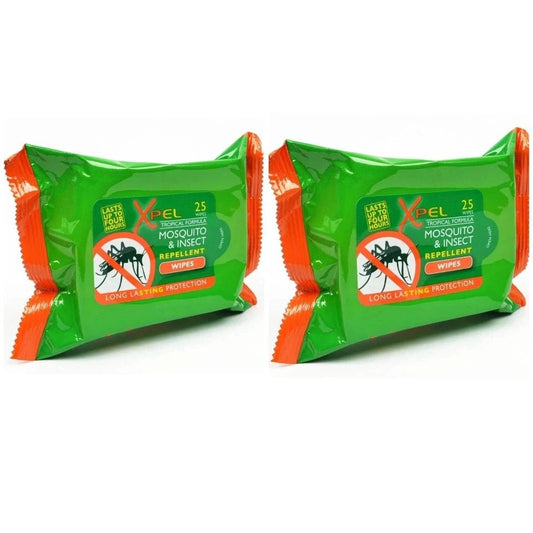 Xpel Mosquito Repellent Wipes 25s - Pack of 2 - Direct2Customer