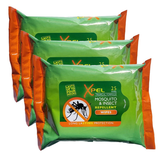 Xpel Mosquito Repellent Wipes 25s - Pack of 3 - Direct2Customer